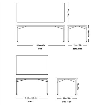Mesa Thorvald rectangular &Tradition