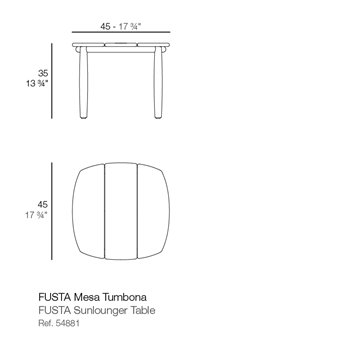 Mesa tumbona Fusta Vondom