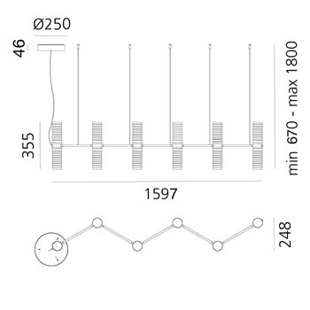 Lámpara Suspensión Zephyr Linear Artemide