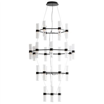 Zephyr Chandelier - negro brillante