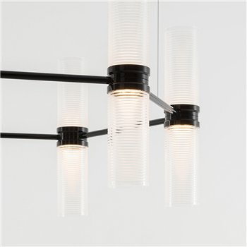 Zephyr Chandelier - negro brillante