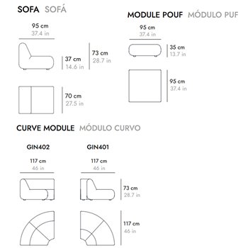 Sofá modular Gin Punt