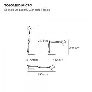 Lámpara sobremesa Tolomeo Micro Artemide