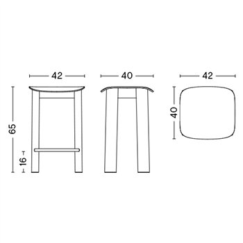 Taburete bar Chisel 30 bajo Hay