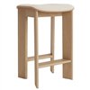 Taburete bar tapizado Chisel 30 bajo Hay