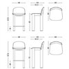 Taburete bar tapizado Chisel 35 Hay