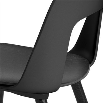 Silla Layout 122 asiento madera Hay