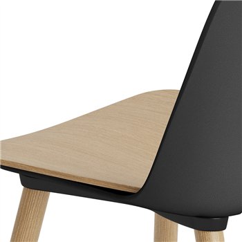 Silla Layout 122 asiento madera Hay