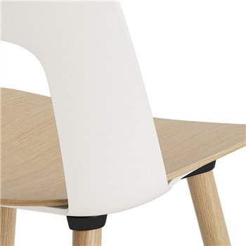 Silla Layout 122 asiento madera Hay