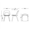 Silla Layout 122 asiento madera Hay