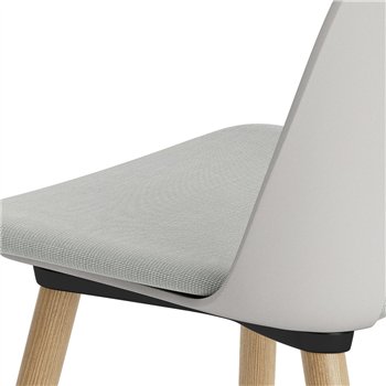 Silla Layout 123 asiento tapizado Hay