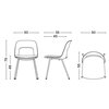 Silla Layout 113 asiento tapizado Hay
