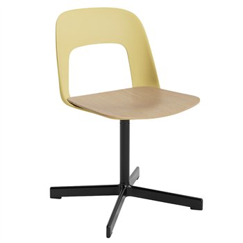 Silla Layout 132 asiento madera Hay