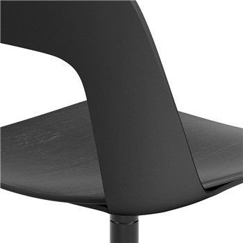 Silla Layout 132 asiento madera Hay