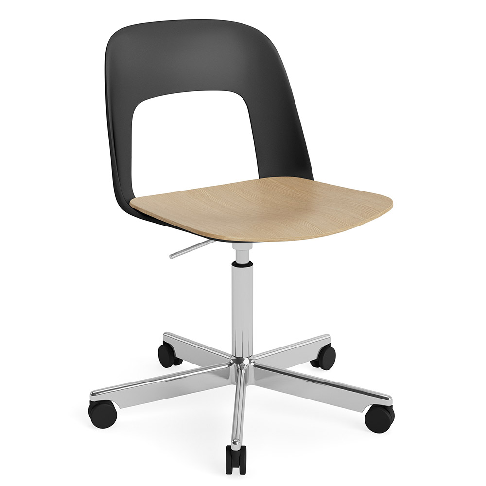 Silla Layout 142 asiento madera Hay