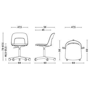 Silla Layout 144 tapizado Hay
