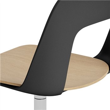 Silla Layout 162 asiento madera Hay