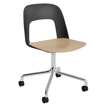 Silla Layout 162 asiento madera Hay