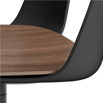 Silla Layout 162 asiento madera Hay