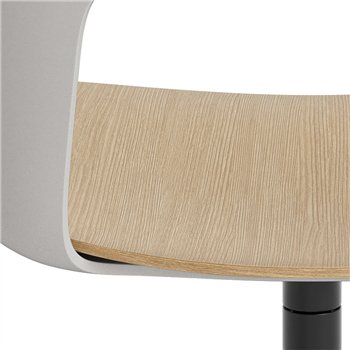 Silla Layout 162 asiento madera Hay