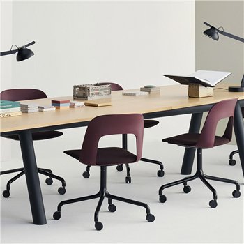 Silla Layout 163 asiento tapizado Hay