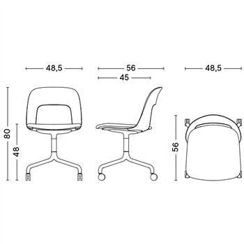 Silla Layout 164 tapizado Hay