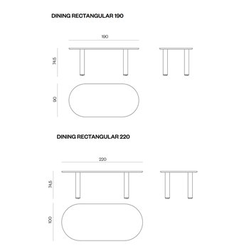 Mesa Eclipso Dining rectangular BD Barcelona