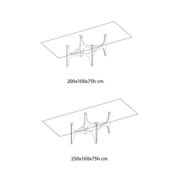 Mesa Universe Rectangular Madera/Mármol Bontempi