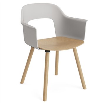 Sillón Layout 222 asiento madera Hay