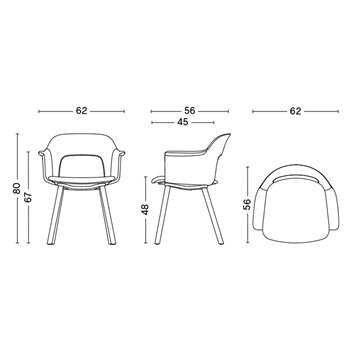 Sillón Layout 224 tapizado Hay