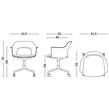 Sillón Layout 263 asiento tapizado Hay