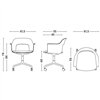 Sillón Layout 263 asiento tapizado Hay