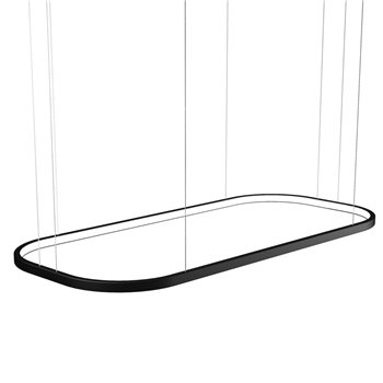 Lámpara suspensión Loop rectangular Martinelli Luce