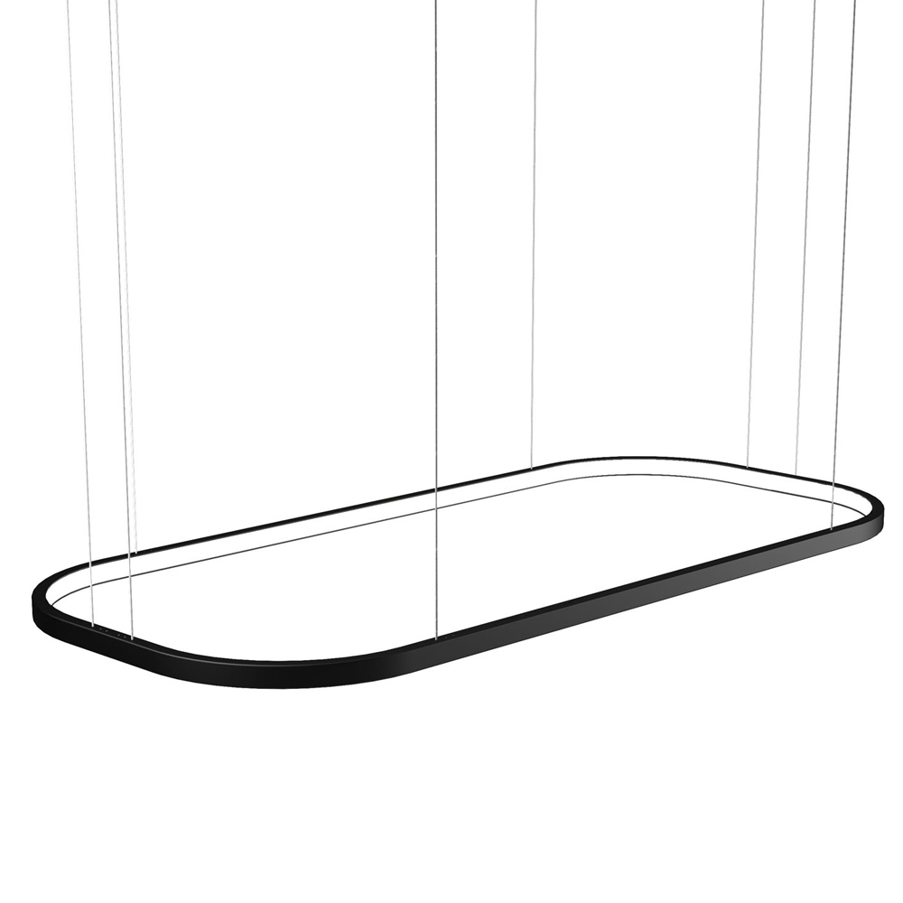 Lámpara suspensión Loop rectangular Martinelli Luce