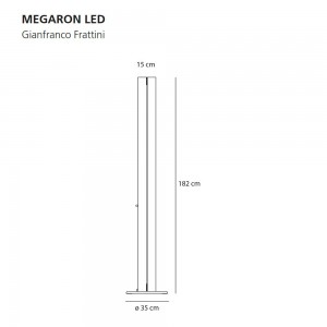 Lámpara pie Megaron LED Artemide
