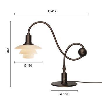 Lámpara PH 2/1 1/1 Piano Table Lamp Limited Edition 2026 Louis Poulsen