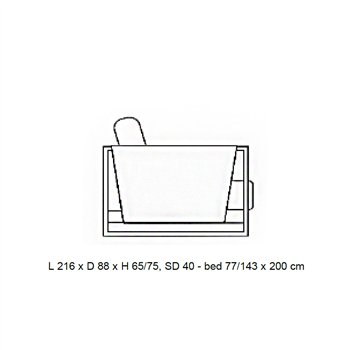 Sofá Cama Madison Wood Softline