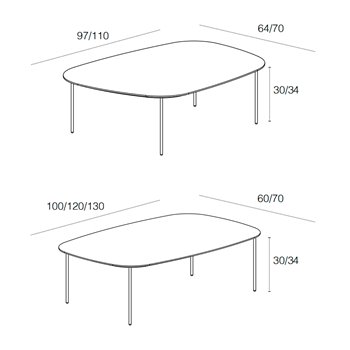 Mesa centro Lur metal Treku