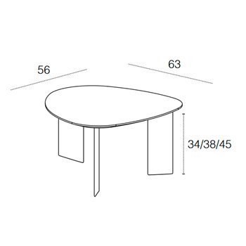 Mesa auxiliar Lur madera Treku
