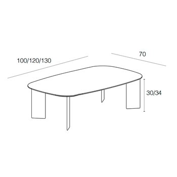 Mesa centro Lur madera Treku