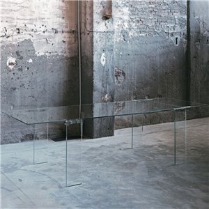 Mesa extensible Naked de Glas Italia. Mesas cristal.