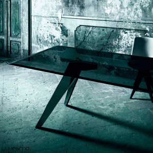 Mesa rectangular Alister de Glas Italia. Mesas cristal.