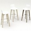 Taburete moderno Lottus Wood de Enea. Taburetes de diseño ideal para café.