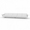 Sofá 5 Plazas Delta 432x88x72 cm para Espacios Exteriores | Vondom