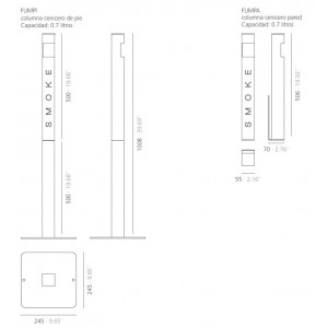 Cenicero Fum de Systemtronic. Muebles oficina diseño.