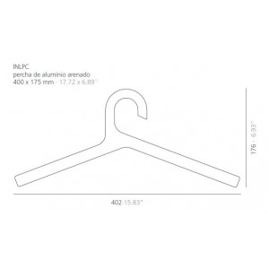 Percha elegante Inper de Systemtronic. Complementos de diseño.