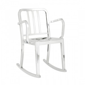 Mecedora brazos Heritage de Emeco. Mecedora aluminio