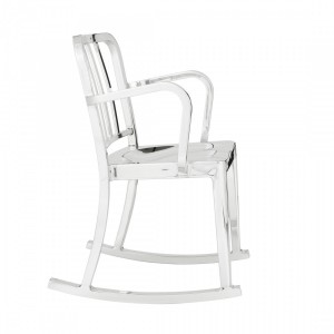 Mecedora brazos Heritage de Emeco. Mecedora aluminio