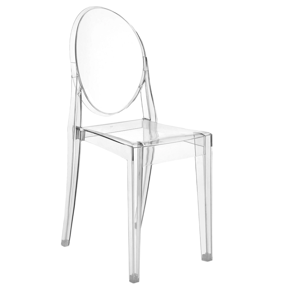 Silla de policarbonato transparente Victoria Ghost Kartell. Diseño original.