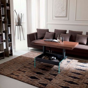 Mesa elevable Bellagio de Ozzio. Mobiliario de diseño. Mesas de centro.